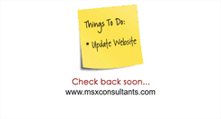 Desktop Screenshot of msxconsultants.com